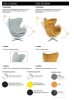 King Home Egg Széles Velvet Forgó Fotel Fekete