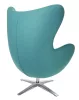 King Home Egg Széles Kasmírgyapjú Fotel Türkiz Forgatható