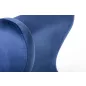 King Home Egg Széles Velvet Forgó Fotel Sötétkék