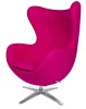 King Home Egg Széles Kasmír Fotel Fukszia Forgatható