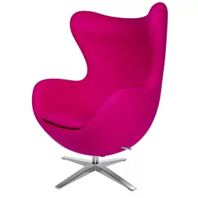 King Home Egg Széles Kasmír Fotel Fukszia Forgatható
