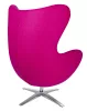 King Home Egg Széles Kasmír Fotel Fukszia Forgatható