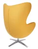 King Home Egg Széles Kasmír Fotel Mustársárga Forgatható