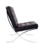 King Home Barcelon Prestige Plus Bőr Fotel Fekete Olasz Válogatott Bőrrel
