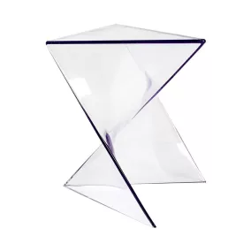   King Home ZIK Átlátszó Geometrikus Polipropilén Kisasztal