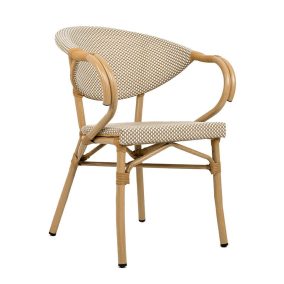 King Home Bistro Paris Karfás Szék Világosbarna Rattan