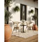 King Home Bistro Paris Karfás Szék Világosbarna Rattan
