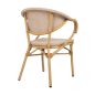 King Home Bistro Paris Karfás Szék Világosbarna Rattan