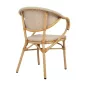 King Home Bistro Paris Karfás Szék Világosbarna Rattan