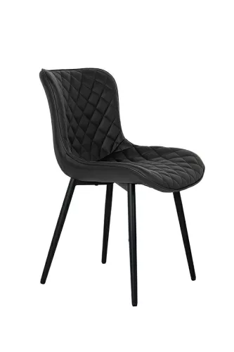 King Home Greg Steppelt PU Bőr Étkezőszék Fekete