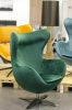 King Home Egg Széles Velvet Fotel Sötétzöld Forgó