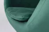 King Home Egg Széles Velvet Fotel Sötétzöld Forgó