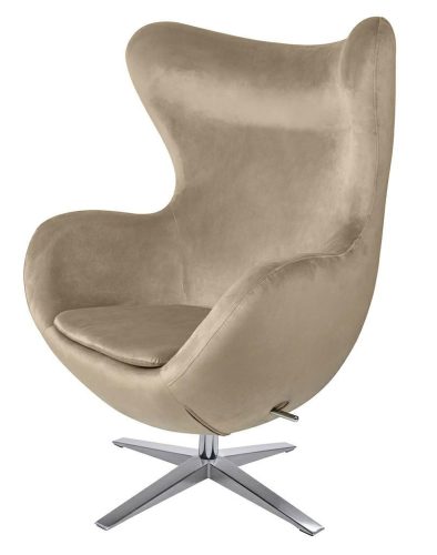 EGG WIDTH VELVET fotel khaki színű