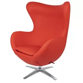 King Home Egg Széles Műbőr Fotel Piros Forgatható