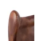 King Home EGG Széles Vintage Konyak Műbőr Forgó Fotel
