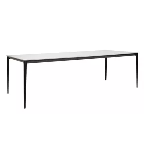   King Home Slim 240 Kerámia Étkezőasztal Fehér Márvány Fekete