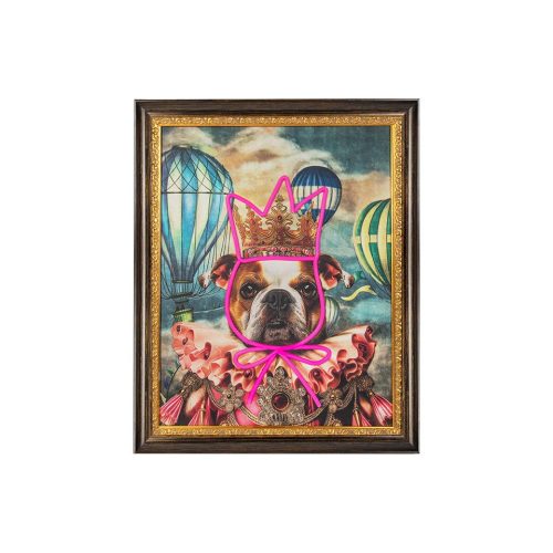 NEON BULLDOG BALOON 80x100 cm