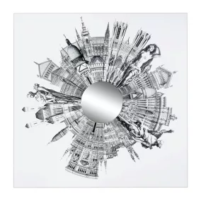 King Home Crazy World Tükrös Művészeti Fali Dekoráció