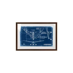   King Home Mechanical Moth Vintage Műszaki Tervrajz Kép Barna Keretben