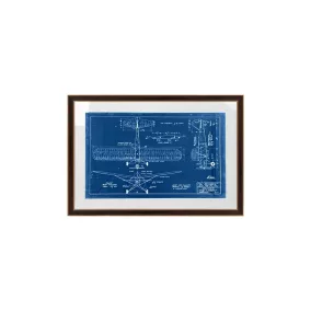 King Home Mechanical Plane Műszaki Tervrajz Kép Kék