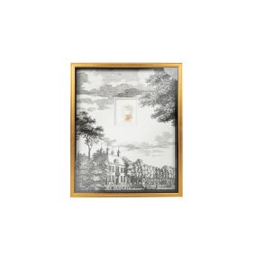   King Home Head of State Klasszikus Palota Kép Arany Keretben