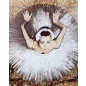   King Home Ballerina Művészeti Nyomat Fekete-Arany Keretben Kristályokkal 100x120 cm
