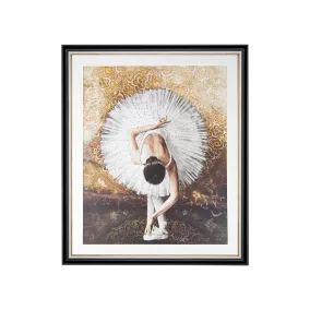  King Home Ballerina Művészeti Nyomat Fekete-Arany Keretben 100x120