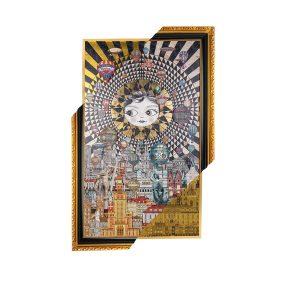   King Home Varsó Városkép Művészi Falikép Arany Kerettel