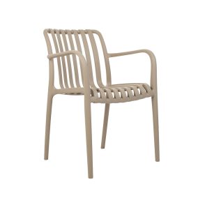 Modesto Strips Polipropilén Bézs Kerti Szék Karfával