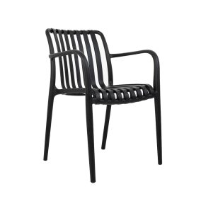 Modesto Strips Polipropilén Kerti Szék Fekete