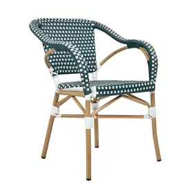 King Home Miramar Kávéházi Türkiz Rattan Kerti Szék