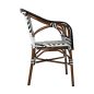   King Home Cafe Azure Alumínium Kerti Szék Fehér-Fekete Mintás