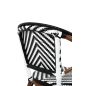   King Home Cafe Azure Alumínium Kerti Szék Fehér-Fekete Mintás