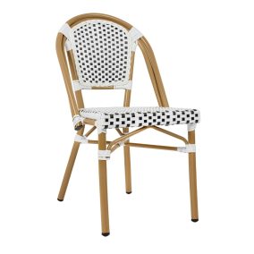 King Home Cafe Paris Alumínium Rattan Szék Fehér