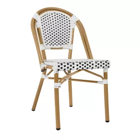 King Home Cafe Paris Alumínium Rattan Szék Fehér