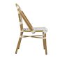 King Home Cafe Paris Alumínium Rattan Szék Fehér