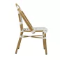 King Home Cafe Paris Alumínium Rattan Szék Fehér