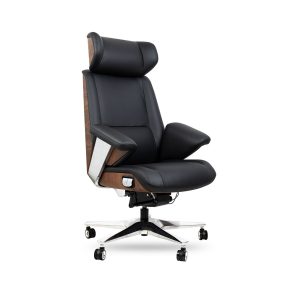 King Home Comandor Prémium Irodai Szék Valódi Bőr Fekete