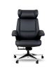 King Home Comandor Prémium Irodai Szék Valódi Bőr Fekete