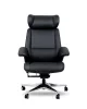 King Home Comandor Prémium Irodai Szék Valódi Bőr Fekete