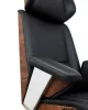 King Home Comandor Prémium Irodai Szék Valódi Bőr Fekete