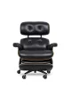 King Home Lounge Automatic Fekete Bőr Irodai Fotel USB Töltővel