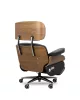 King Home Lounge Automatic Fekete Bőr Irodai Fotel USB Töltővel