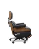 King Home Lounge Automatic Fekete Bőr Irodai Fotel USB Töltővel