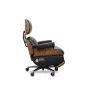   King Home Lounge Automatic Fekete Bőr Irodai Fotel USB Töltővel