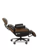King Home Lounge Automatic Fekete Bőr Irodai Fotel USB Töltővel