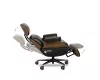 King Home Lounge Automatic Fekete Bőr Irodai Fotel USB Töltővel