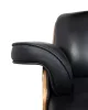King Home Lounge Automatic Fekete Bőr Irodai Fotel USB Töltővel