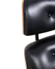 King Home Lounge Automatic Fekete Bőr Irodai Fotel USB Töltővel