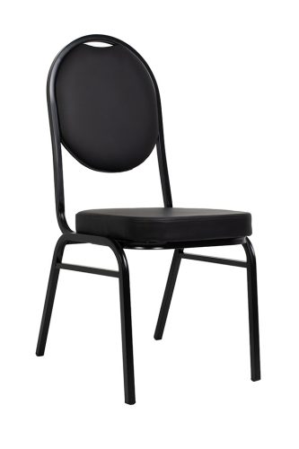 King Home HEBE Bankett Szék Fekete Műbőr